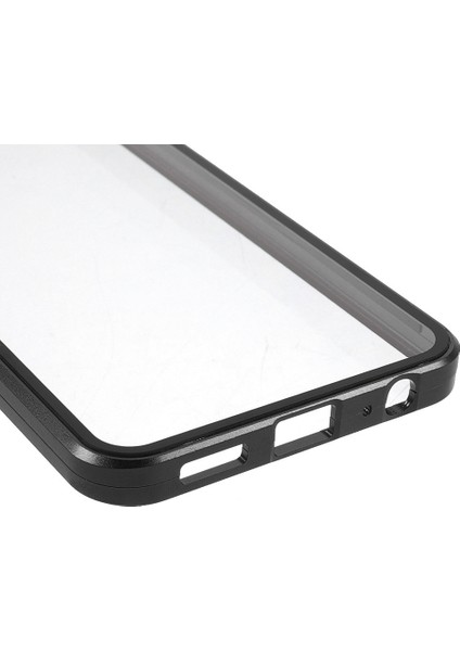 Metal Çerçeve + Çift Taraflı Hd Temperli Cam Düşmeye Karşı Koruyucu Manyetik Emici Telefon Kılıfı Samsung Galaxy A22 5g (Ab Sürümü) - Siyah (Yurt Dışından) fırsatları