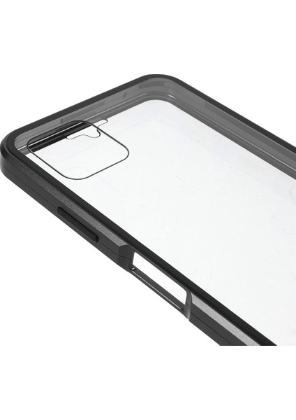 Metal Çerçeve + Çift Taraflı Hd Temperli Cam Düşmeye Karşı Koruyucu Manyetik Emici Telefon Kılıfı Samsung Galaxy A22 5g (Ab Sürümü) - Siyah (Yurt Dışından) indirimleri