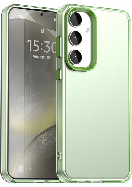 Samsung Galaxy S25+/S24+KILIF Pc+Tpu+Pet Mat Düşmeye Karşı Dayanıklı Telefon Arka Kapağı-Yeşil (Yurt Dışından)