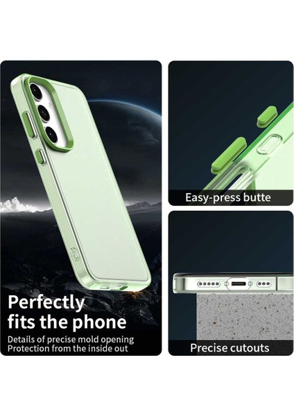 Samsung Galaxy S25+/S24+KILIF Pc+Tpu+Pet Mat Düşmeye Karşı Dayanıklı Telefon Arka Kapağı-Yeşil (Yurt Dışından) modelleri