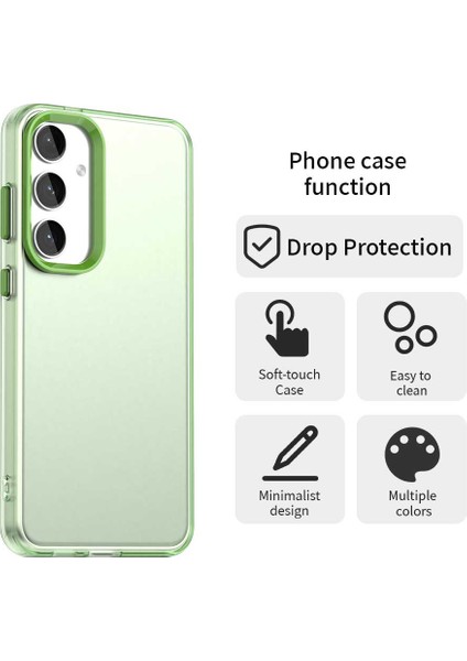 Samsung Galaxy S25+/S24+KILIF Pc+Tpu+Pet Mat Düşmeye Karşı Dayanıklı Telefon Arka Kapağı-Yeşil (Yurt Dışından) fırsatları