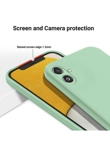 Samsung Galaxy F14 5g Anti-Toz Sıvı Silikon Telefon Kılıfı Yumuşak Astarlı Telefon Kılıfı Kayışlı-Yeşil (Yurt Dışından) indirimleri