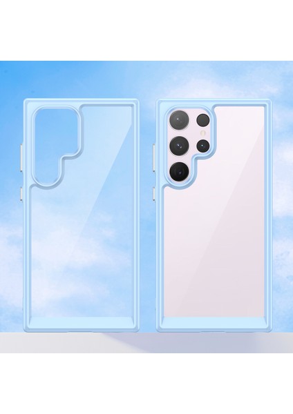 Samsung Galaxy S24 Ultra Kılıf Tpu+Akrilik Darbeye Dayanıklı Akıllı Telefon Kılıfı-Mavi (Yurt Dışından) fiyatları