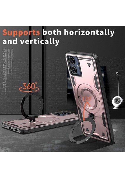 Samsung Galaxy A06 4g Kılıfı Magsafe Askeri Koruma Pc+Tpu Kickstand Telefon Kılıfı ile Uyumlu-Gül Altını (Yurt Dışından) fiyatları