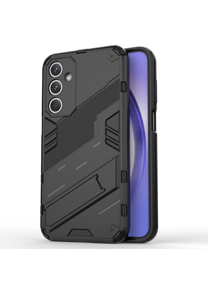 Samsung Galaxy M35 5g Kılıf Pc+Tpu Darbeye Dayanıklı Telefon Kılıfı Kickstand Ile-Siyah (Yurt Dışından)