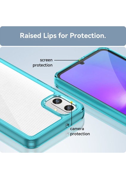 Samsung Galaxy A05 4g Kılıf Çizilmez Tpu+Akrilik Telefon Kılıfı-Şeffaf Mavi (Yurt Dışından) indirimleri