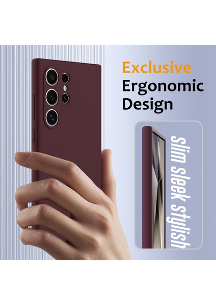 Samsung Galaxy S24 Ultra Kılıf Magsafe Anti-Düşme Sıvı Silikon Telefon Kılıfı ile Uyumlu-Şarap Kırmızısı (Yurt Dışından) fırsatları