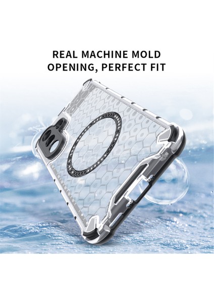 Samsung Galaxy A56 5G/A36 5g Kılıfı Magsafe Honeycomb Tasarım Tpu+Pc Telefon Kılıfı-Kırmızı ile Uyumlu (Yurt Dışından) indirimleri