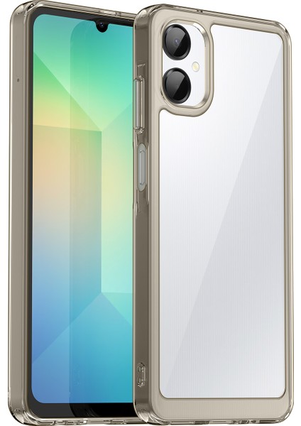 Samsung Galaxy A06 5g Kılıf Tpu+Akrilik Koruyucu Şeffaf Telefon Kılıfı-Şeffaf Gri (Yurt Dışından)