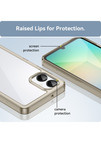 Samsung Galaxy A06 5g Kılıf Tpu+Akrilik Koruyucu Şeffaf Telefon Kılıfı-Şeffaf Gri (Yurt Dışından) indirimleri