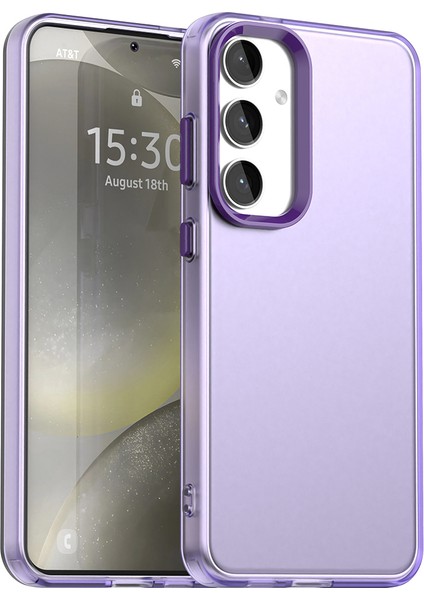 Samsung Galaxy S25+/S24+KILIF Pc+Tpu+Pet Mat Düşmeye Karşı Dayanıklı Telefon Arka Kapağı-Mor (Yurt Dışından)