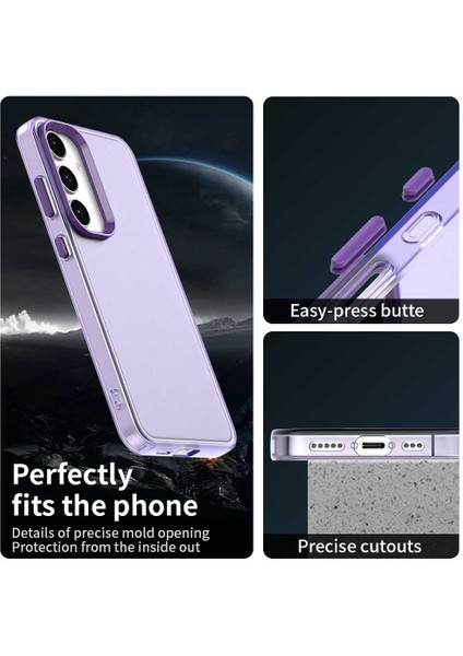 Samsung Galaxy S25+/S24+KILIF Pc+Tpu+Pet Mat Düşmeye Karşı Dayanıklı Telefon Arka Kapağı-Mor (Yurt Dışından) modelleri