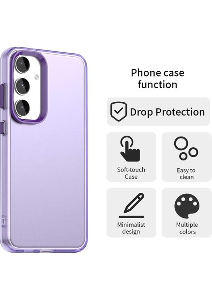 Samsung Galaxy S25+/S24+KILIF Pc+Tpu+Pet Mat Düşmeye Karşı Dayanıklı Telefon Arka Kapağı-Mor (Yurt Dışından) fırsatları