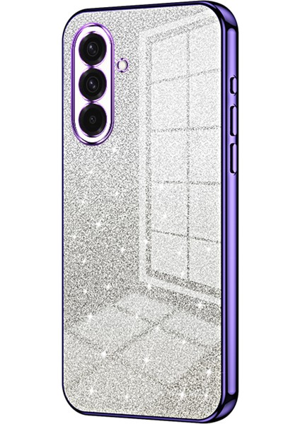 Samsung Galaxy A36 5g Kılıf Galvanik Degrade Parıltılı Tpu Telefon Kılıfı-Mor (Yurt Dışından)
