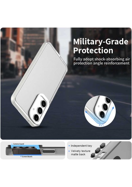 Samsung Galaxy S25+/S24+KILIF Pc+Tpu+Pet Mat Düşmeye Karşı Dayanıklı Telefon Arka Kapağı-Beyaz (Yurt Dışından) fiyatları