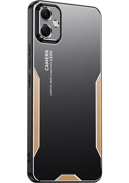 Samsung Galaxy A05 4g Çizilmez Kılıf Alüminyum Alaşımlı+Tpu+Pc Hibrit Telefon Kılıfı-Altın (Yurt Dışından)