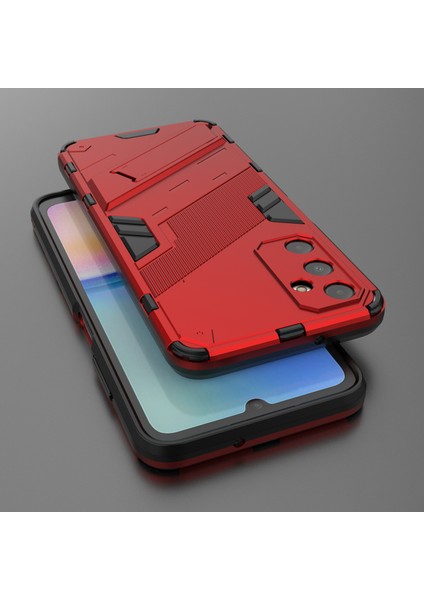 Samsung Galaxy A05S 4g Kılıf Çizilmez Pc+Tpu Telefon Kılıfı Kickstand Ile-Kırmızı (Yurt Dışından) fırsatları