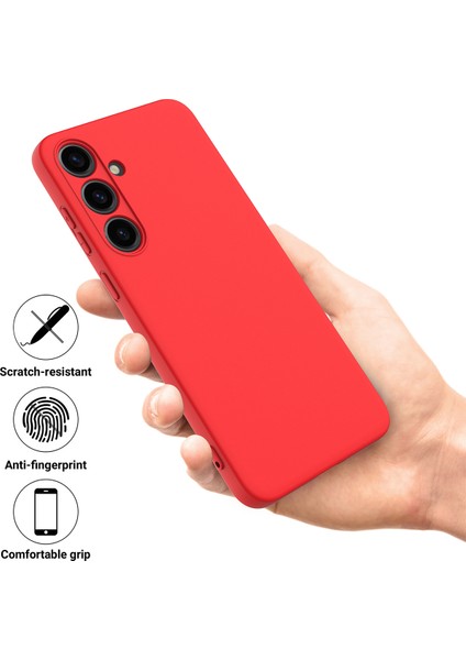 Samsung Galaxy S24 Kılıf Slim-Fit Yumuşak Astar Sıvı Silikon Telefon Kabuğu-Kırmızı (Yurt Dışından) indirimleri
