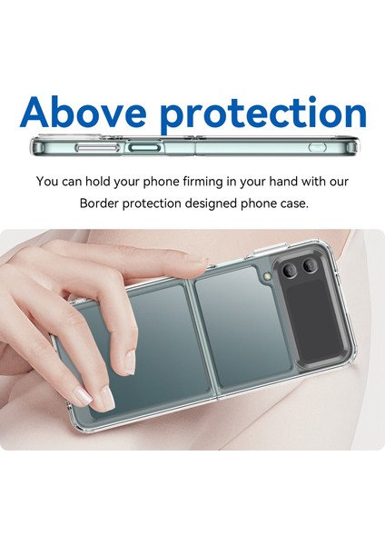 Tpu+Akrilik Hibrit Kılıflar, Samsung Galaxy Z Flip4 5g Darbeye Dayanıklı Cep Telefonu Koruyucu Kılıf Kapağı-Şeffaf (Yurt Dışından) indirimleri