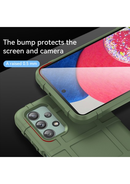 Samsung Galaxy A23 4G/F23 5G/M23 5g Sağlam Kare Izgara Tasarım Telefon Kılıfı Kalınlaştırılmış Tpu Yumuşak Arka Koruyucu Kapak-Yeşil (Yurt Dışından) fırsatları