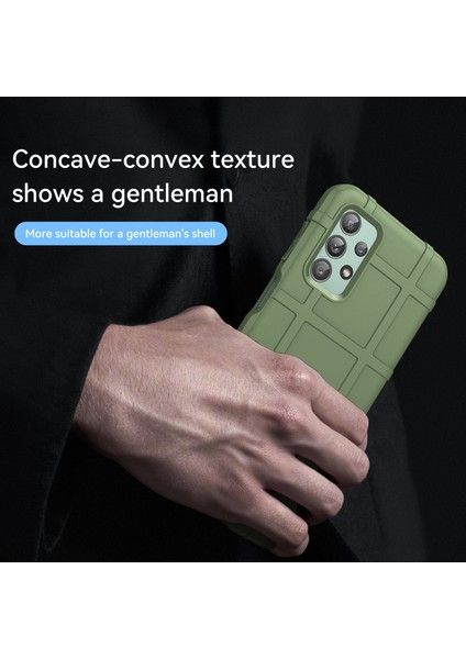 Samsung Galaxy A23 4G/F23 5G/M23 5g Sağlam Kare Izgara Tasarım Telefon Kılıfı Kalınlaştırılmış Tpu Yumuşak Arka Koruyucu Kapak-Yeşil (Yurt Dışından) indirimleri