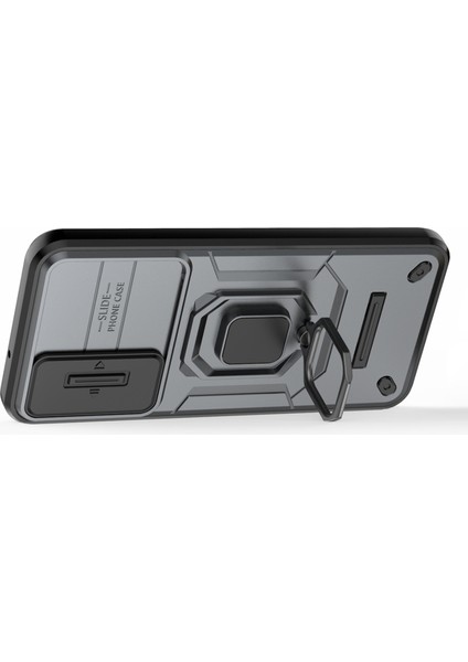 Samsung Galaxy S23+SLIDE Lens Koruma Pc+Tpu Telefon Kılıfı Koruyucu Kılıf Kickstand Ile-Gri (Yurt Dışından) modelleri