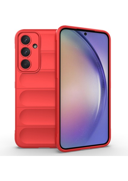 Samsung Galaxy A55 5g Cep Telefonu Kılıfı Düşmeye Dayanıklı Tpu Arka Kapak-Kırmızı (Yurt Dışından)