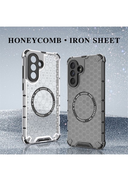 Samsung Galaxy A56 5G/A36 5g Kılıfı Magsafe Honeycomb Tasarım Tpu+Pc Telefon Kılıfı-Gri ile Uyumlu (Yurt Dışından) fiyatları
