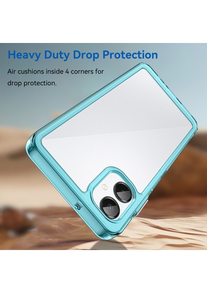 Samsung Galaxy A06 5g Kılıf Tpu+Akrilik Koruyucu Şeffaf Telefon Kılıfı-Şeffaf Mavi (Yurt Dışından) fiyatları