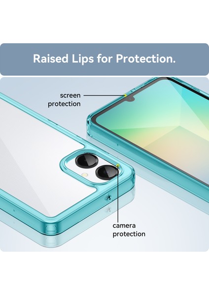 Samsung Galaxy A06 5g Kılıf Tpu+Akrilik Koruyucu Şeffaf Telefon Kılıfı-Şeffaf Mavi (Yurt Dışından) indirimleri
