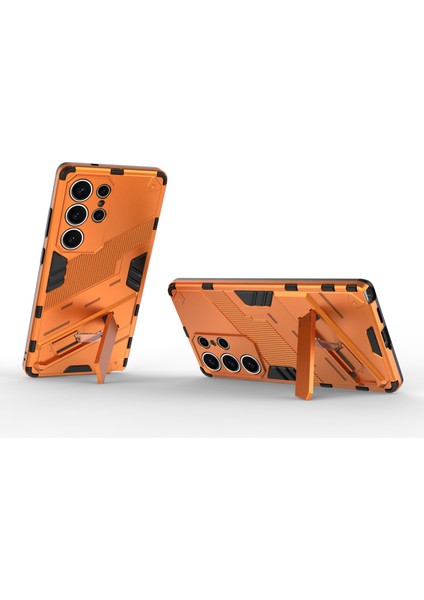 Samsung Galaxy S25 Ultra Kılıf Pc+Tpu Darbeye Dayanıklı Telefon Kılıfı Kickstand Ile-Turuncu (Yurt Dışından) modelleri