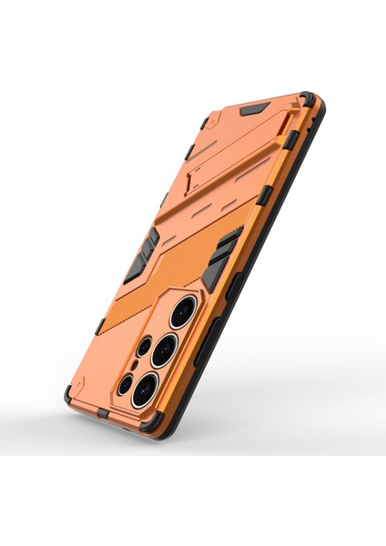 Samsung Galaxy S25 Ultra Kılıf Pc+Tpu Darbeye Dayanıklı Telefon Kılıfı Kickstand Ile-Turuncu (Yurt Dışından) fırsatları