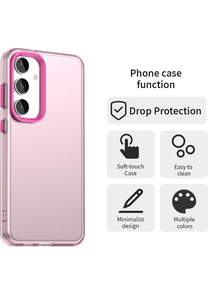 Samsung Galaxy S25+/S24+KILIF Pc+Tpu+Pet Mat Düşmeye Karşı Dayanıklı Telefon Arka Kapağı-Kırmızı (Yurt Dışından) fırsatları