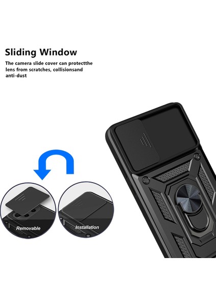 Samsung Galaxy A03 Core Pc+Tpu Çizilmez Zırhlı Telefon Kılıfı Halka Tutucu Kickstand Koruyucu Kılıf Kamera Sürgülü Kapak-Altın (Yurt Dışından) fırsatları