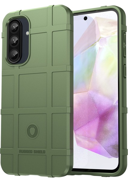 Samsung Galaxy A56 5G/A36 5g Kılıf Izgara Tasarım Yumuşak Tpu Çizilmeye Dayanıklı Telefon Kılıfı-Yeşil (Yurt Dışından)