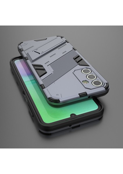 Samsung Galaxy A15 4g Kılıf Çizilmeye Dayanıklı Pc+Tpu Ayaklı Akıllı Telefon Kılıfı-Gri (Yurt Dışından) fırsatları