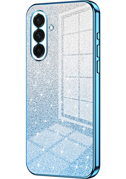 Samsung Galaxy A36 5g Kılıf Galvanik Degrade Parıltılı Tpu Telefon Kılıfı-Mavi (Yurt Dışından)
