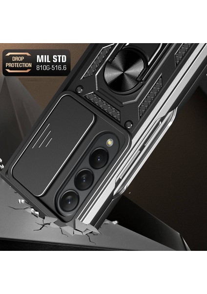 Samsung Galaxy Z Fold4 5g Anti-Düşme Telefon Kılıfı Kickstand Pc+Tpu Hibrit Kapak Sürgülü Kamera Korumalı-Altın (Yurt Dışından) indirimleri