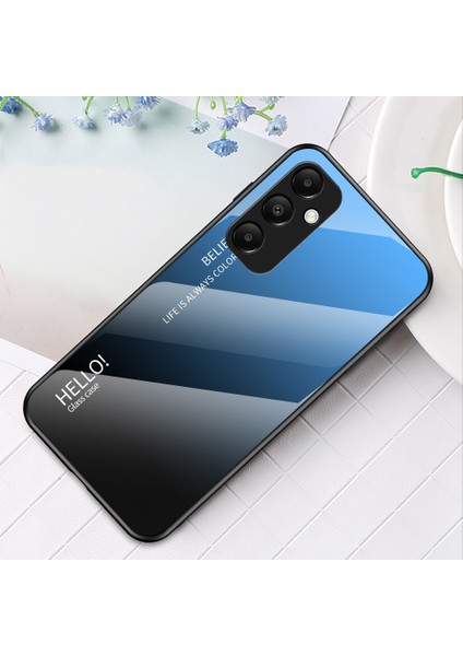 Samsung Galaxy A55 5g Kılıf Degrade Temperli Cam + Pc + Tpu Telefon Kılıfı - Degrade Mavi Siyah (Yurt Dışından) indirimleri