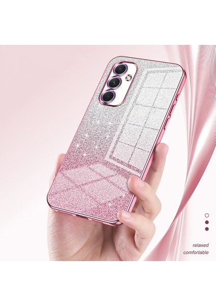 Samsung Galaxy A54 5g Kılıf Degrade Parıltılı Tpu Telefon Arka Kapağı (Hassas Kesim)-Pembe (Yurt Dışından) fırsatları