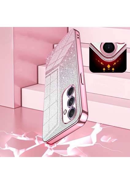 Samsung Galaxy A54 5g Kılıf Degrade Parıltılı Tpu Telefon Arka Kapağı (Hassas Kesim)-Pembe (Yurt Dışından) indirimleri