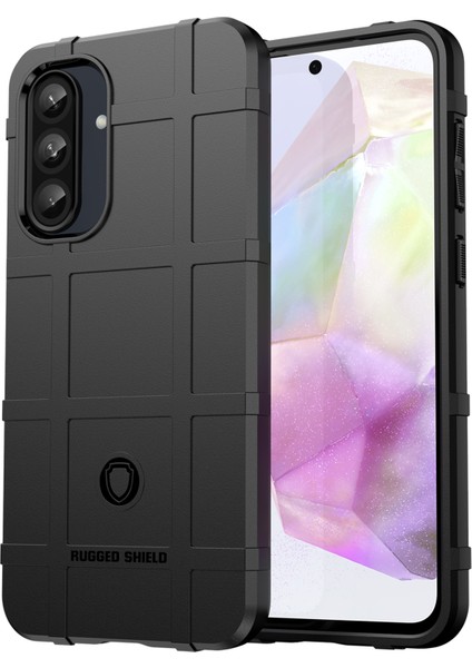 Samsung Galaxy A56 5G/A36 5g Kılıf Izgara Tasarım Yumuşak Tpu Çizilmeye Dayanıklı Telefon Kılıfı-Siyah (Yurt Dışından)