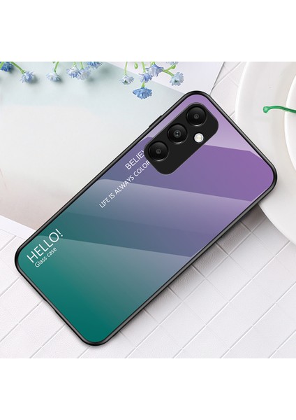 Samsung Galaxy A55 5g Kılıf Degrade Temperli Cam + Pc + Tpu Telefon Kılıfı - Degrade Mor (Yurt Dışından) indirimleri