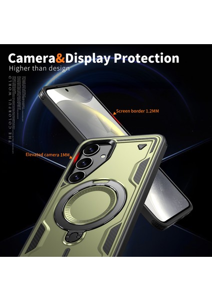 Samsung Galaxy S24 Fe Kılıfı Magsafe Askeri Koruma Pc+Tpu Kickstand Telefon Kılıfı ile Uyumlu-Zeytin Yeşili (Yurt Dışından) indirimleri