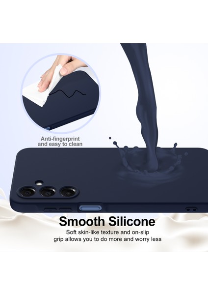 Samsung Galaxy A55 5g Kılıfı Magsafe Anti-Düşme Sıvı Silikon Telefon Kılıfı ile Uyumlu-Koyu Mavi (Yurt Dışından) indirimleri