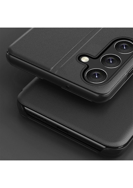 Samsung Galaxy M34 5G/F34 5g Kılıf Görünüm Penceresi Pu Deri Stand Telefon Kılıfı-Turuncu (Yurt Dışından) modelleri