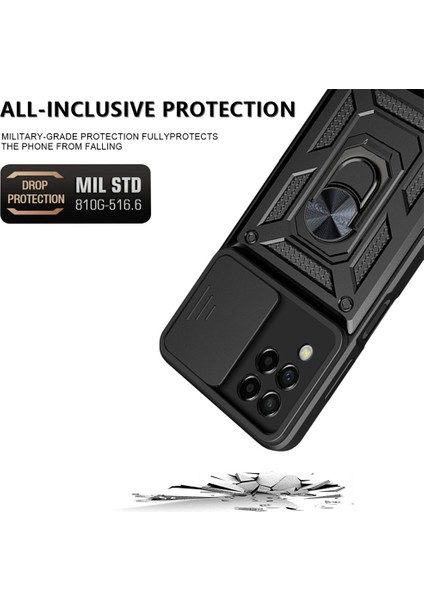 Samsung Galaxy M53 5g Yüzük Kickstand Telefon Kılıfı Yumuşak Tpu+Sert Pc Hibrit Darbeye Dayanıklı Koruyucu Kılıf Kamera Kapağı-Altın (Yurt Dışından) fırsatları