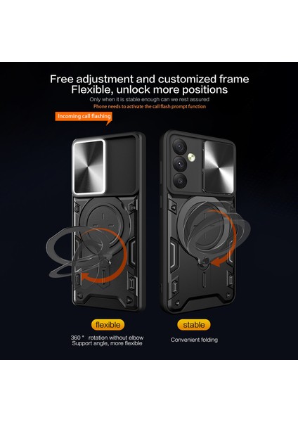 Samsung Galaxy A54 5g Slayt Lens Koruma Telefon Kılıfı Tpu+Pc Kickstand Kılıfı-Mavi (Yurt Dışından) fırsatları