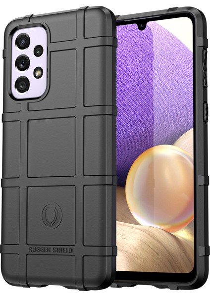 Sağlam Kare Izgara Tasarım Kalınlaştırılmış Tpu Düşme Koruması Darbeye Dayanıklı Telefon Kılıfı Samsung Galaxy A33 5g-Siyah (Yurt Dışından)