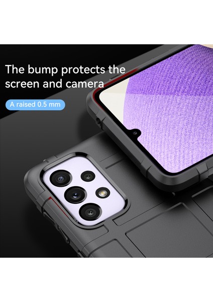 Sağlam Kare Izgara Tasarım Kalınlaştırılmış Tpu Düşme Koruması Darbeye Dayanıklı Telefon Kılıfı Samsung Galaxy A33 5g-Siyah (Yurt Dışından) fırsatları